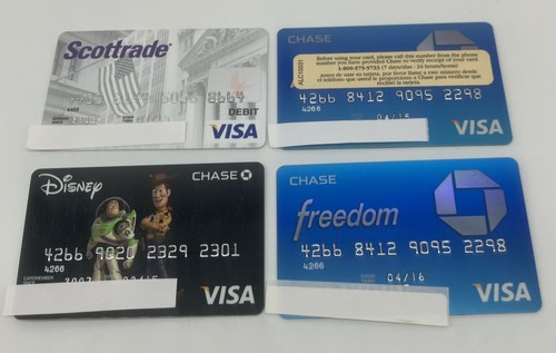 Lot expired credit cards - 4,